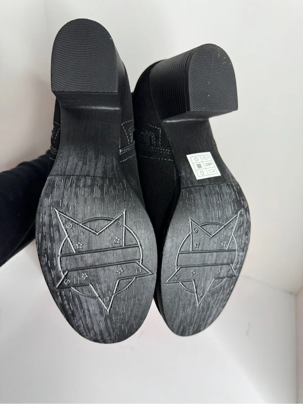 Skechers Taxi, Water Repellent Black Suede Ankle Booties with Side Zip